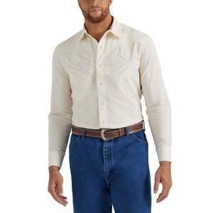 Wrangler Men's Cream Western Shirt